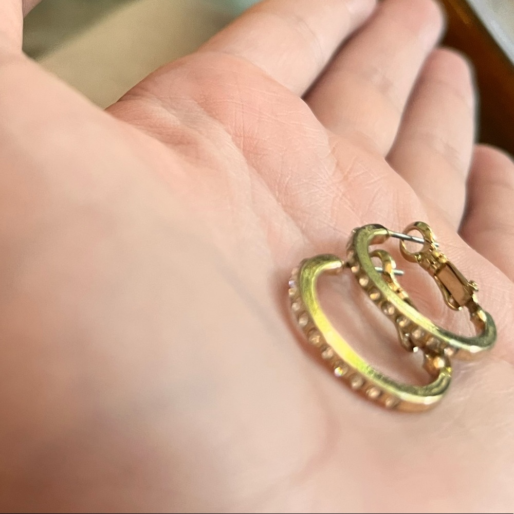 Mini Gold Hoops - Picture 2 of 3